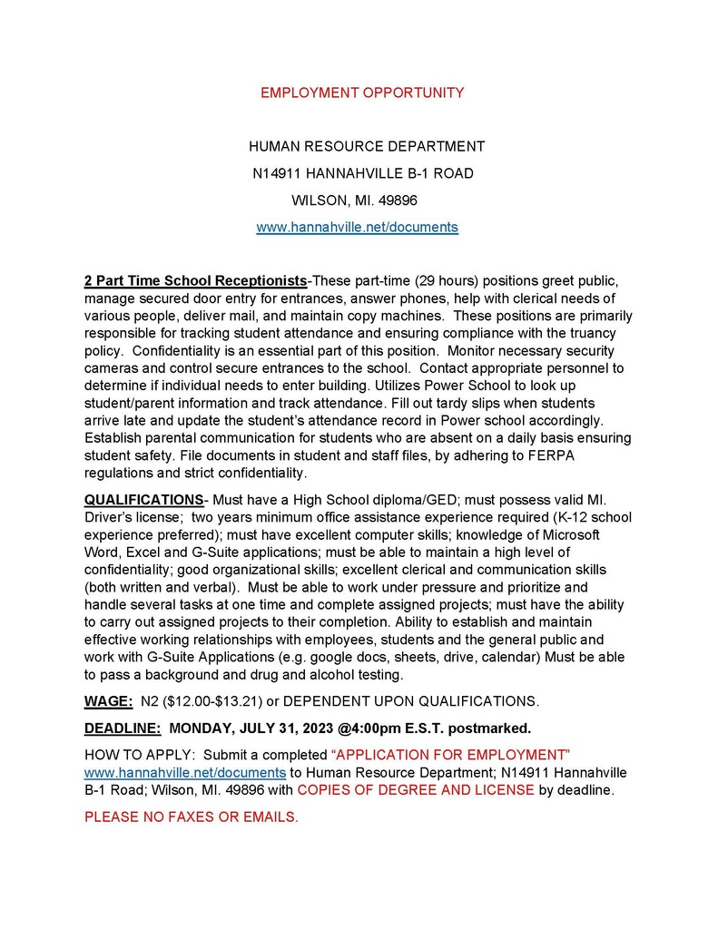 Job Posting