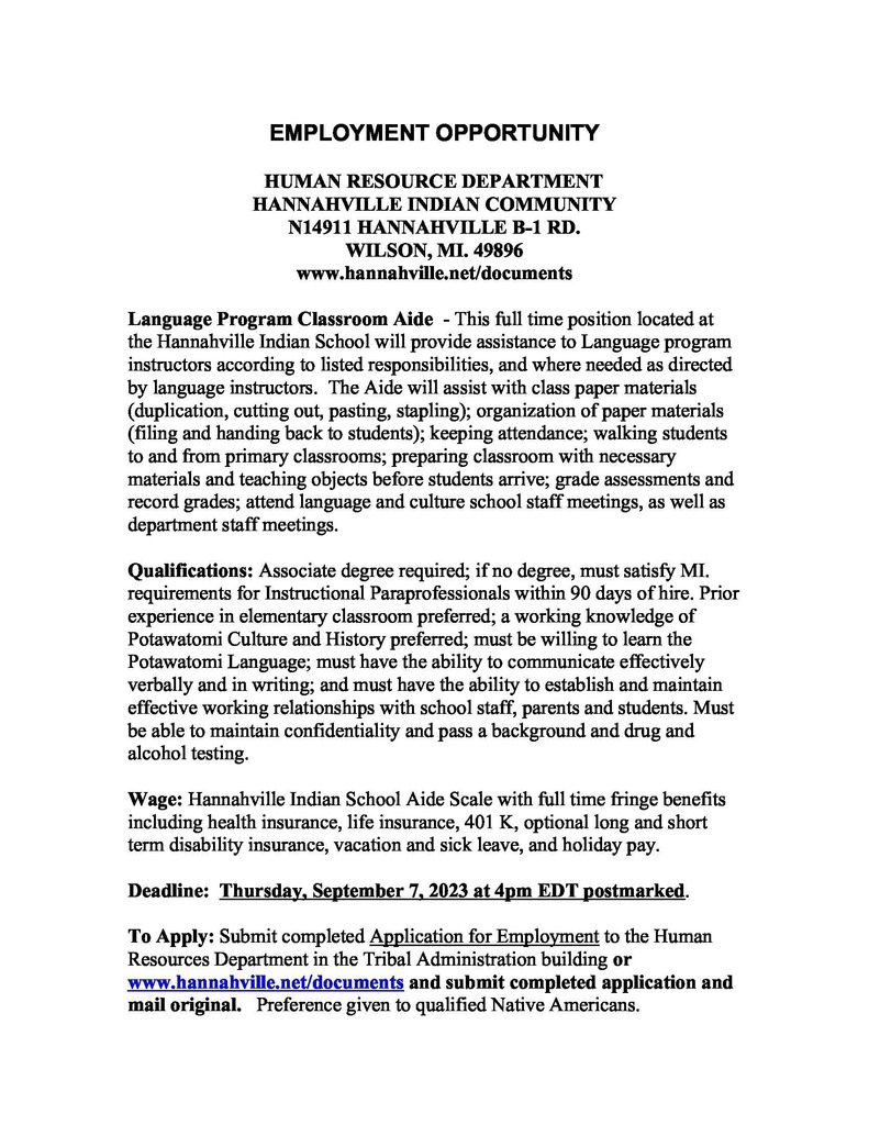 Job Posting